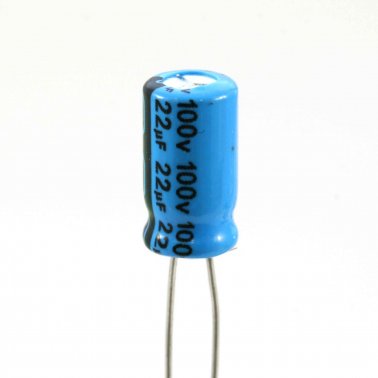 Condensatore Elettrolitico 22uF 100 Volt 85°C Jianghai 6,3x11,5