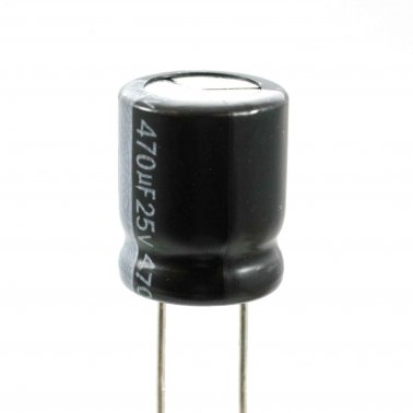 10pz Condensatore Elettrolitico 470uF 25V Verticale 105° 10x12mm 