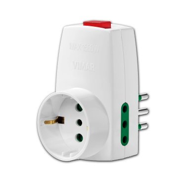 Adattatore Multiplo 3 posizioni Vimar 0P00330.B con interruttore