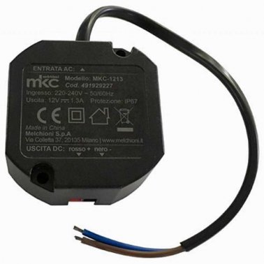 MKC-1213 Alimentatore Switching Compatto 12V 1,3A IP67
