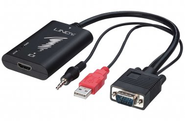 Lindy 38188 Adattatore da VGA e Audio a HDMI 1080p