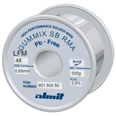Almit 80150450 Lega di Stagno in Filo SAC305 GUMMIX Flux REL1 diametro 0,65mm 500 grammi