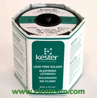 Kester KSTK100-06 Rotolo Stagno K100LD Lead Free 0,6mm 500gr