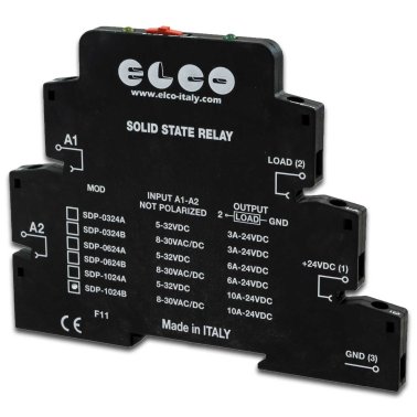 ELCO SDP-1024B Scheda di interfaccia a relè SSD per PLC 8-30VAC/DC 10A/24VDC Din-Rail