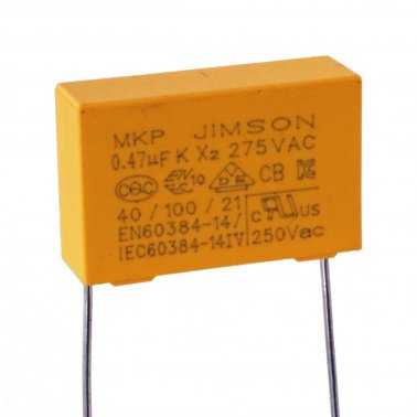 Condensatore Polipropilene X2 470nF 275VAC passo 22,5mm terminali lunghi