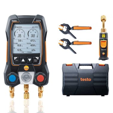 Testo 550s Smart Kit Gruppo Manometrico Digitale Manifold Bluetooth con Sonde Temperatura Wireless e Vacuometro 0564 5504 01