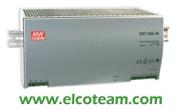 Alimentatore trifase Mean Well DRT-960-24 Barra DIN