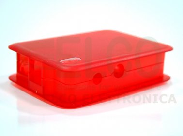 TEK-BERRY case professionale per Raspberry Pi Rosso Trasparente