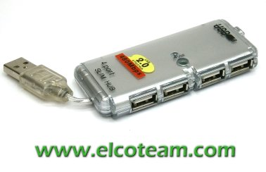 Hub USB 2.0 4 porte compatto