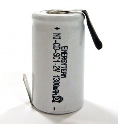 Batteria sub-mezza torcia SC 1.3Ah Ni-Cd lamella a saldare EnergyTeam