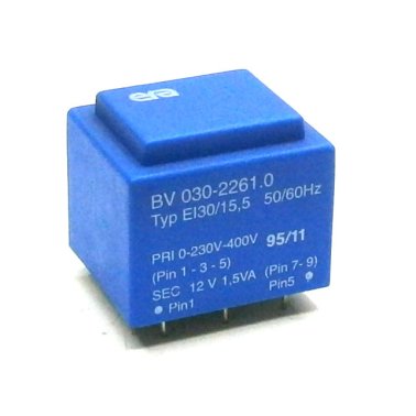 Era Encapsulated Transformer EI30 / 15,5 1,5VA Pri-0-230V-400V Sec-12V