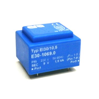 Era Encapsulated Transformer EI30 / 10,5 1,5VA 230V - 9V