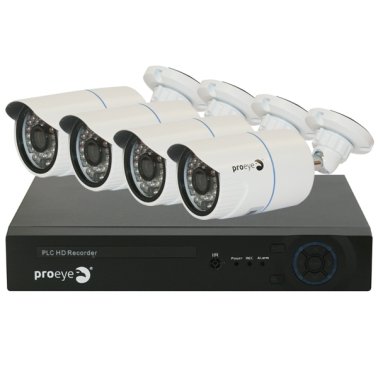 Video Surveillance Kit PLC NVR + 4 IP cameras