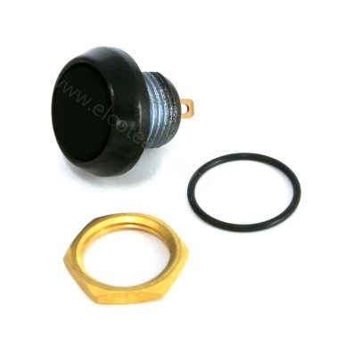 IP67 watertight button Normally Open black color