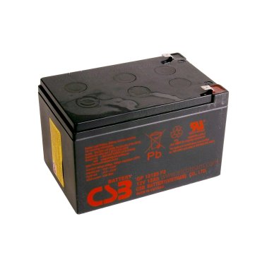 CSB GP12120 Lead-acid sealed battery 12V 12Ah faston 6.3 mm