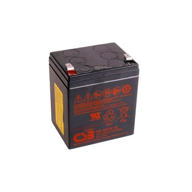 CSB HR1221W Lead-acid sealed battery 12V 5Ah with high discharge current with Faston F2