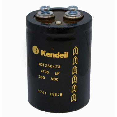 Condensatore Elettrolitico Kendeil K01 4700µF 250VDC con Terminali a Vite M6