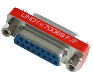 15-pin sub-D socket-socket adapter
