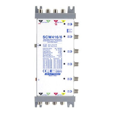 LEM Elettronica SCW416/6 Multiswitch Ibrido Passante 4 Ingressi VH/VH o Wide Band e 6 uscite dCSS/SCR