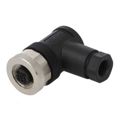 Circular Connector M12 4 poles Female Angled steering wheel 90 ° IP67 - T4112001041-000 TE Connectivity