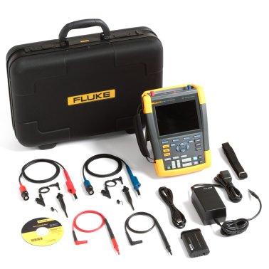 Kit FLUKE Scopemeter 190-102/S Oscilloscopio 2 Canali 100 MHz con Borsa Rigida e Software FlukeView