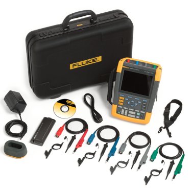 Kit FLUKE Scopemeter 190-204/S Oscilloscopio 4 Canali 200 MHz con Borsa Rigida e Software FlukeView