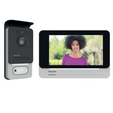 Philips WelcomEye Connect Kit 2 Wire Video Intercom with Wi-Fi Internal Monitor and External Push Button with RFid Reader