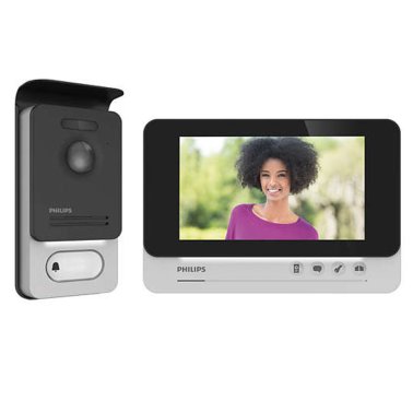 Philips WelcomEye Comfort Kit Videocitofono 2 Fili con Monitor Interno 7" e Pulsantiera Esterna