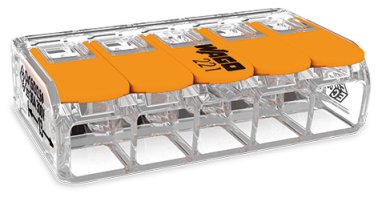 Wago 221-615 Morsetto di Giunzione per 5 conduttori fino a 6 mm²