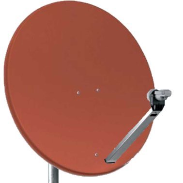 Satellite Dish 85 cm Red in Aluminum TELE System PF85