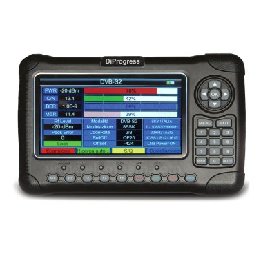 DiProgess MAX2 Combined Field Meter for TV, SAT and Optical Fiber, FullHD with 7 "high resolution display