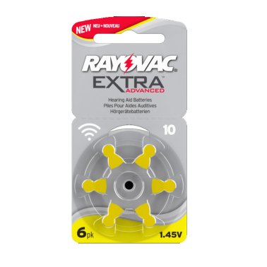 Batteria Rayovac DA10 per apparecchi acustici, Blister 6 pezzi