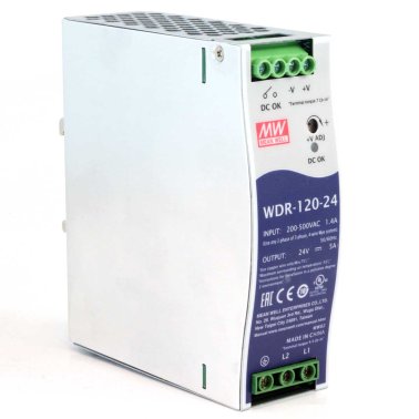 Mean Well WDR-120-24 Alimentatore 24VDC 5A da Barra DIN