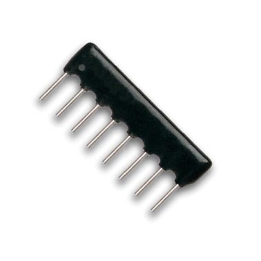 Rete resistiva 7x10K 2% SIL (7+1 comune) 8 pin