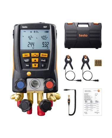 Testo 557 Bluetooth digital manifold kit with vacuum measurement 0563 1557