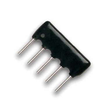 Rete resistiva 4x10K 2% SIL (4+1 comune) 5 pin