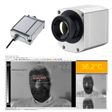 System with Optris Pi450i Thermal Camera for Body Temperature Detection