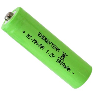 AA 1800 mAh Ni-Mh battery, EnergyTeam button