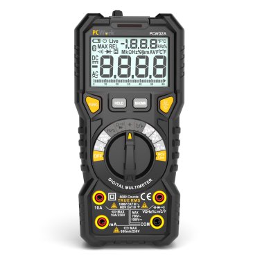 PCWork PCW02A TRMS 6000 points digital multimeter CATIII 1000V NCV, capacity and temperature