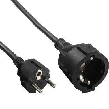 Schuko Extension Cable 3 meters Male - Female CEE-7/7 InLine 16403