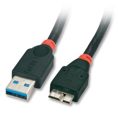 0.5m USB 3.0 Type A / Micro B Cable - Black