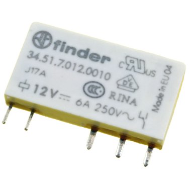 Finder 34.51.7.012.0010 SIL relay 12VDC 1 changeover SPDT 6A / 250VAC