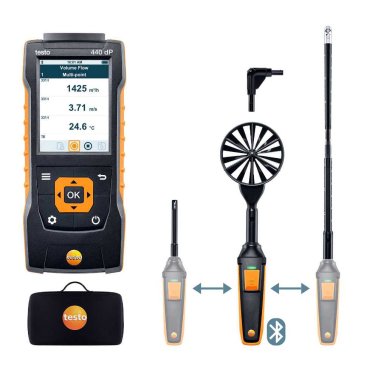 2 air speed combo kit testo 440 delta P with Bluetooth