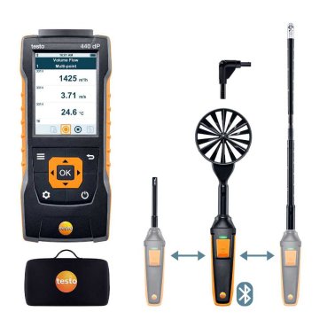 Kit combinato 2 per velocità dell’aria testo 440 delta P con Bluetooth