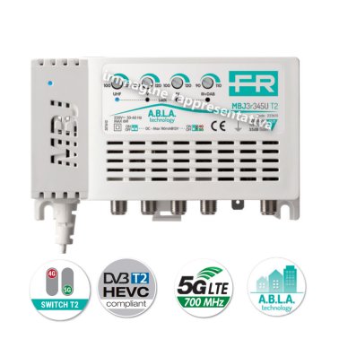 Fracarro MBJ3R345U T2 TV switchboard 4 inputs 35dB