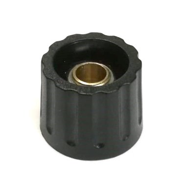 Black Modular Knob Ø22mm Spindle fixing for Ø 6,35mm pins