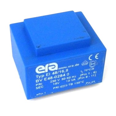 Encapsulated Transformer 230V - 18V 10VA EI48 Era Pulse BV E48-0284.0