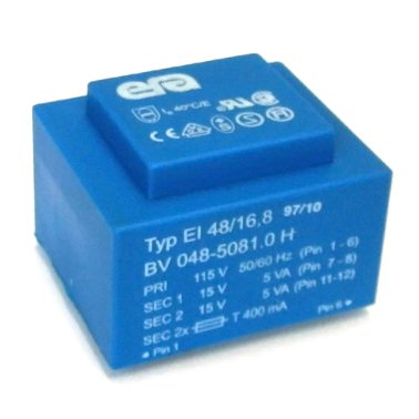 Encapsulated Transformer 115V - 2x15V - 10VA EI48 BV048-5081.0