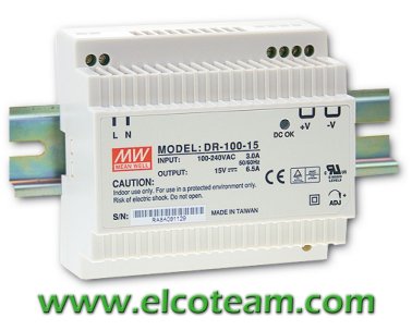 Alimentatore Mean Well DR-100-24 Barra DIN