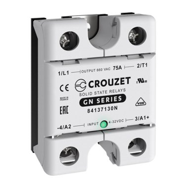 Crouzet 84137130N Solid State Relay 48 ÷ 660Vac, 75A, Control voltage 4 ÷ 32Vdc